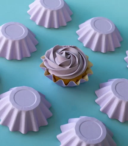 24pk Lilac Pastel Bloom Baking Cups (44mm base)